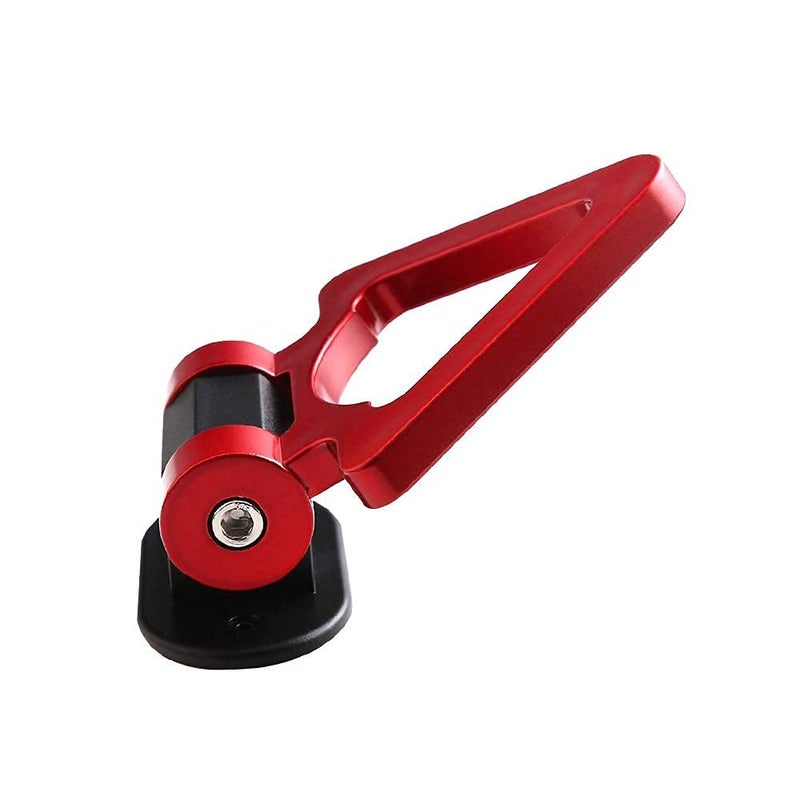 AUTO MT RED Triangle Car Tow Hook Universal Decorative Racing Style Trailer Hook Sticker Rear Tow Strap Tow Hook Towing Belt Car Bumper (ONLY Decoration) (RED Triangle Dummy Hook.) - Image 3