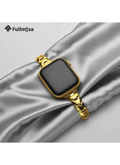 Fullmosa Fullmosa Compatible with Slim Apple Watch Band 49mm 45mm 44mm 42mm, Snake Apple Watch Strap for iWatch SE SE2 Ultra2 Ultra 9 8 7 6 5 4 3 2 1, 45mm 49mm 42mm 44mm Gold (Watch and Case not Included)  - Image 2