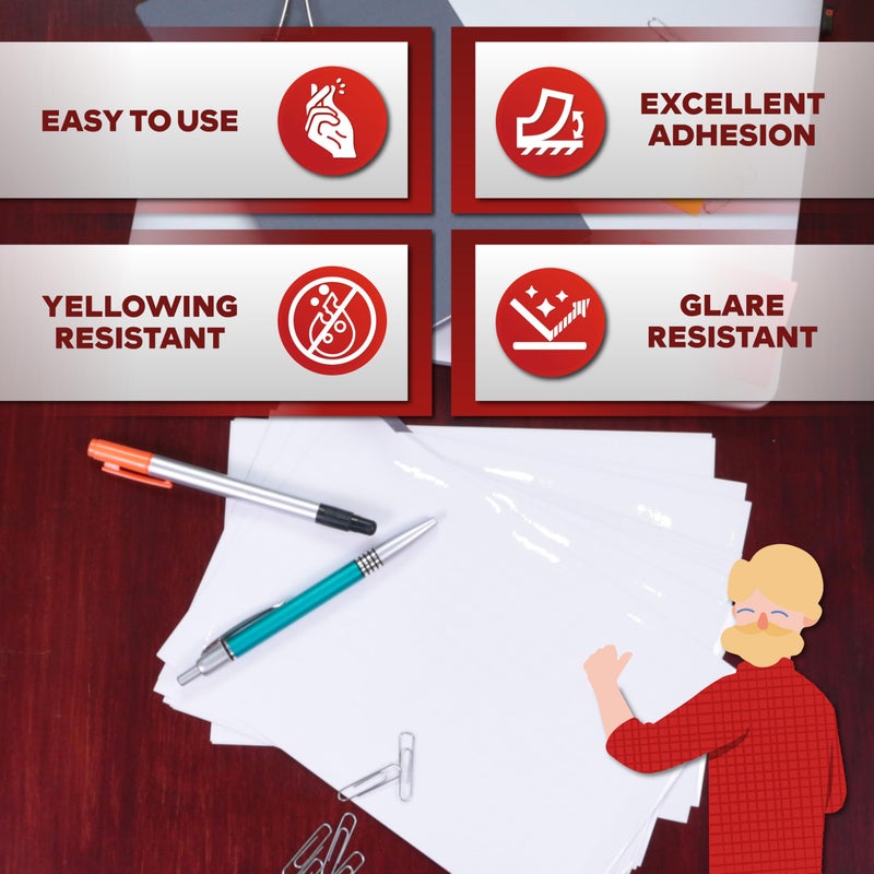 XFasten Self-Adhesive Laminating Sheets, 9 x 12 Inches (50-Pack), 4.76 Thickness - Image 2