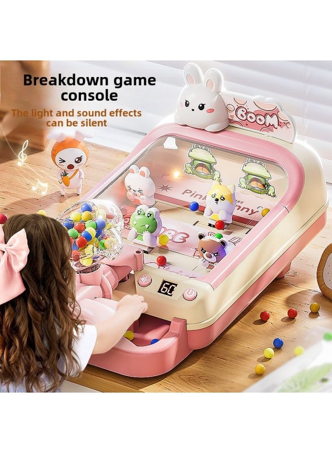 2025 Electric Pinball Machine Shooting Game Machine Beads Puzzle Concentration Parent-child-Specification:[exquisite Gift Box] Yellow Shiba Inu Pinball Machine 60 Beads-battery Version - Image 2