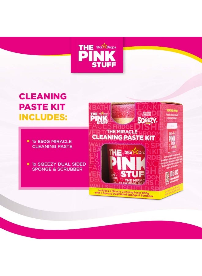 PINK STUFF The Pink Stuff Miracle Cleaning Paste Kit 850g Multi-Purpose Household Cleaner with Dual-Sided Sponge Scrubber - Image 5