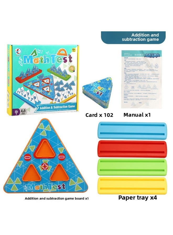 STEAM Children's Board Games Toys Addition, Subtraction, Multiplication And Division Mathematics Thinking Logic Training Reaction Puzzle Early Education-Color:Add And Subtract Game