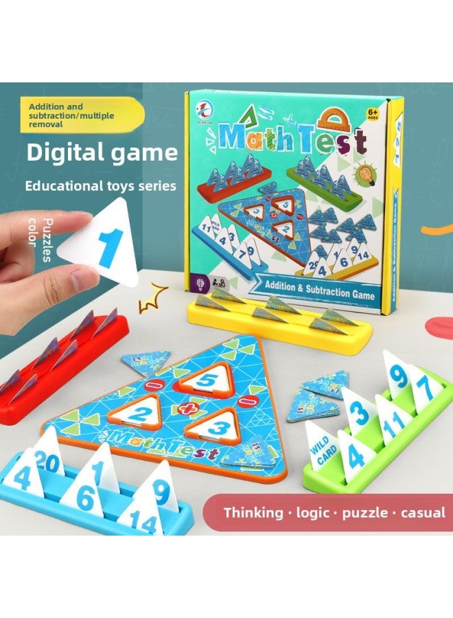 STEAM Children's Board Games Toys Addition, Subtraction, Multiplication And Division Mathematics Thinking Logic Training Reaction Puzzle Early Education-Color:Add And Subtract Game