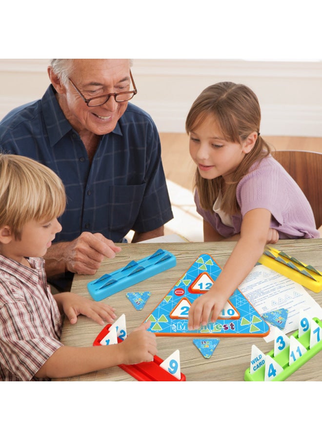 STEAM Children's Board Games Toys Addition, Subtraction, Multiplication And Division Mathematics Thinking Logic Training Reaction Puzzle Early Education-Color:Add And Subtract Game