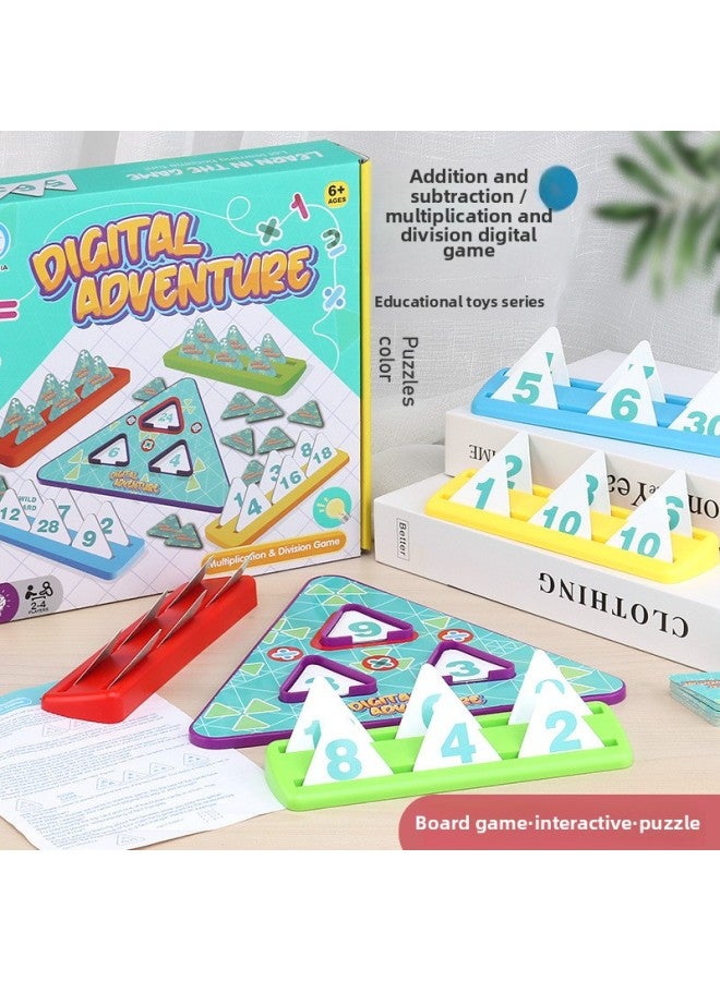 STEAM Children's Board Games Toys Addition, Subtraction, Multiplication And Division Mathematics Thinking Logic Training Reaction Puzzle Early Education-Color:Add And Subtract Game
