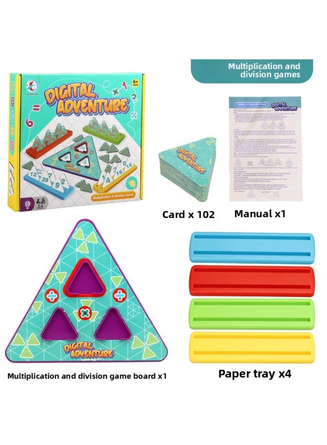 STEAM Children's Board Games Toys Addition, Subtraction, Multiplication And Division Mathematics Thinking Logic Training Reaction Puzzle Early Education-Color:Add And Subtract Game