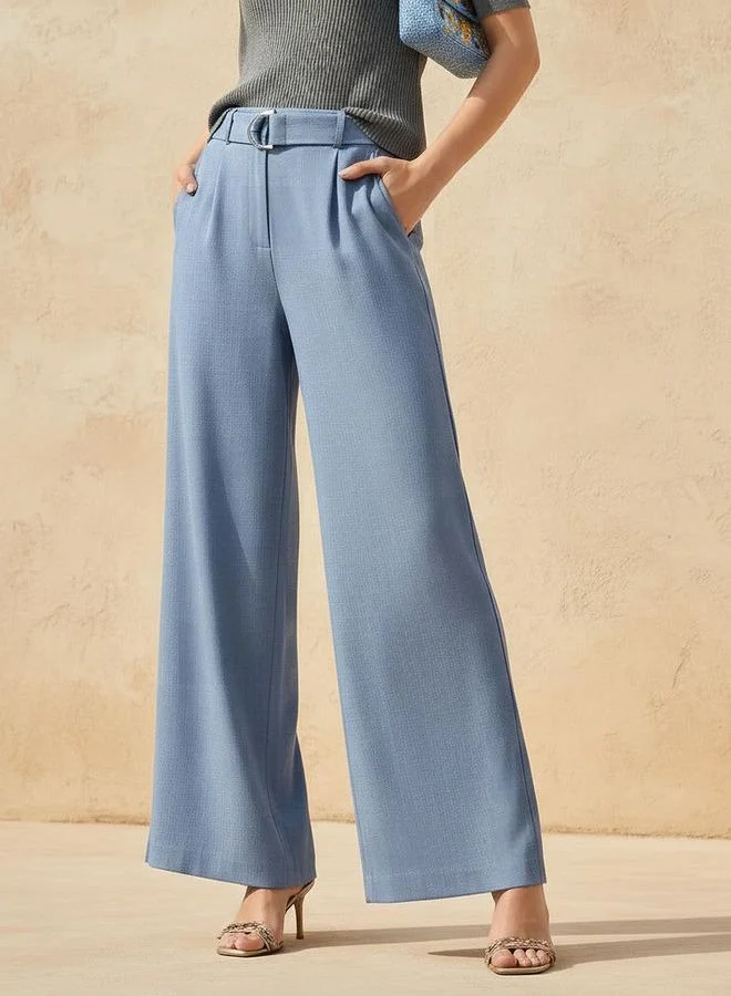 Splash FAV Wide Leg Mid-Rise Belted Pants