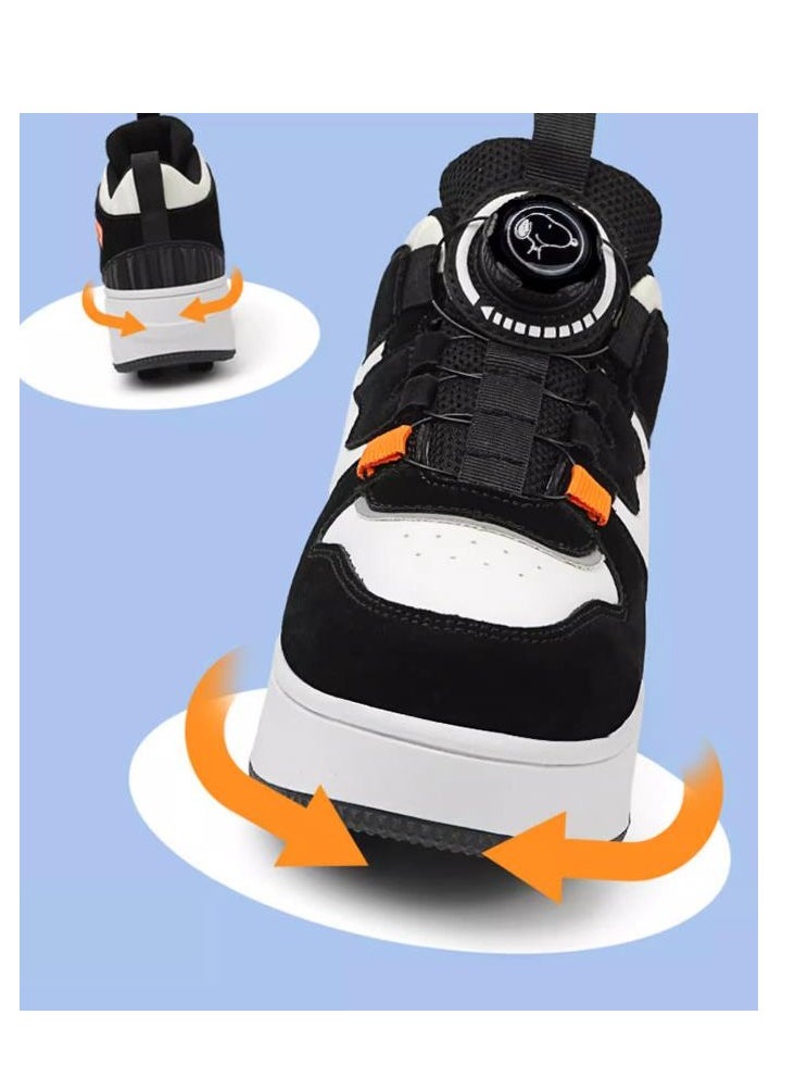Snoopy - Children's Black Technology Rampage Double Wheel Skating Shoes - Image 1