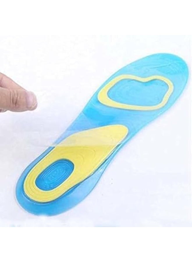Adjustable and trimmable gel orthopedic shoe insoles, one pair of silicone gel sports insoles for arch support and orthotics, shock-absorbing shoe cushion - Image 1