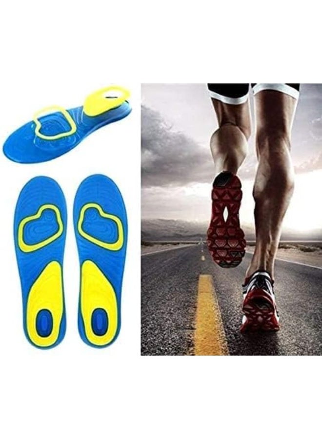 Adjustable and trimmable gel orthopedic shoe insoles, one pair of silicone gel sports insoles for arch support and orthotics, shock-absorbing shoe cushion - Image 3
