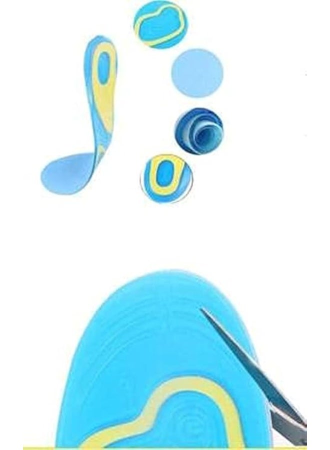 Adjustable and trimmable gel orthopedic shoe insoles, one pair of silicone gel sports insoles for arch support and orthotics, shock-absorbing shoe cushion - Image 2