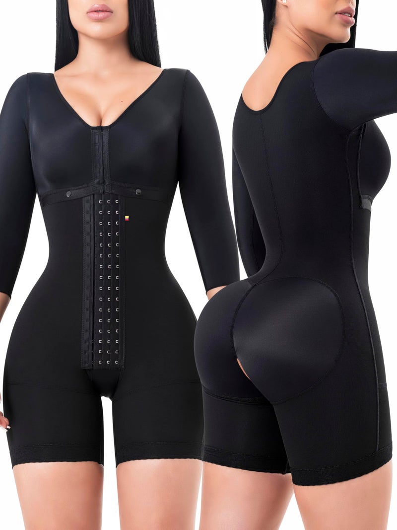 Sonryse Tummy Tuck Post Surgery Compression Garment Stage 2 BBL Faja Shapewear for Women Tummy Control Fajas Colombianas Black XX-Large - Image 1