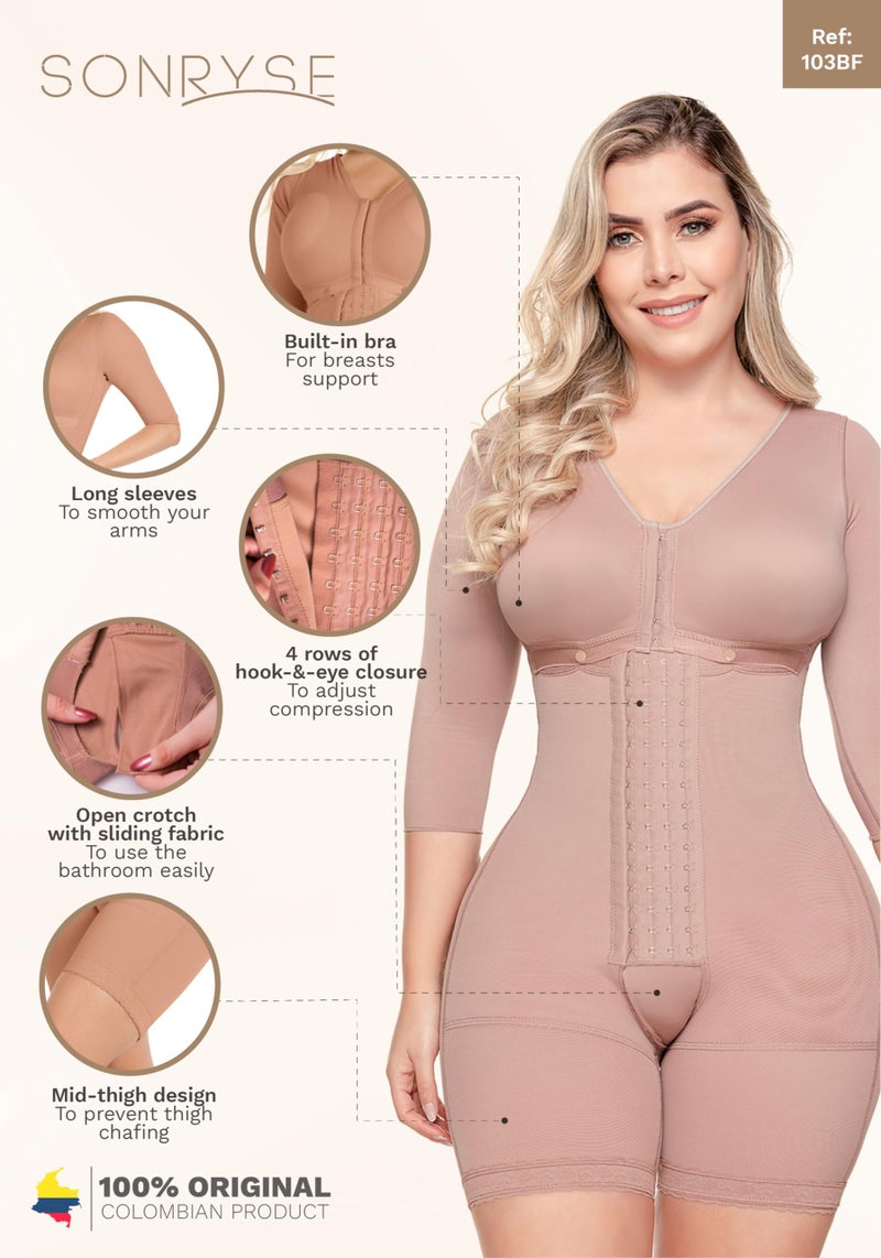 Sonryse Tummy Tuck Post Surgery Compression Garment Stage 2 BBL Faja Shapewear for Women Tummy Control Fajas Colombianas Black XX-Large - Image 5