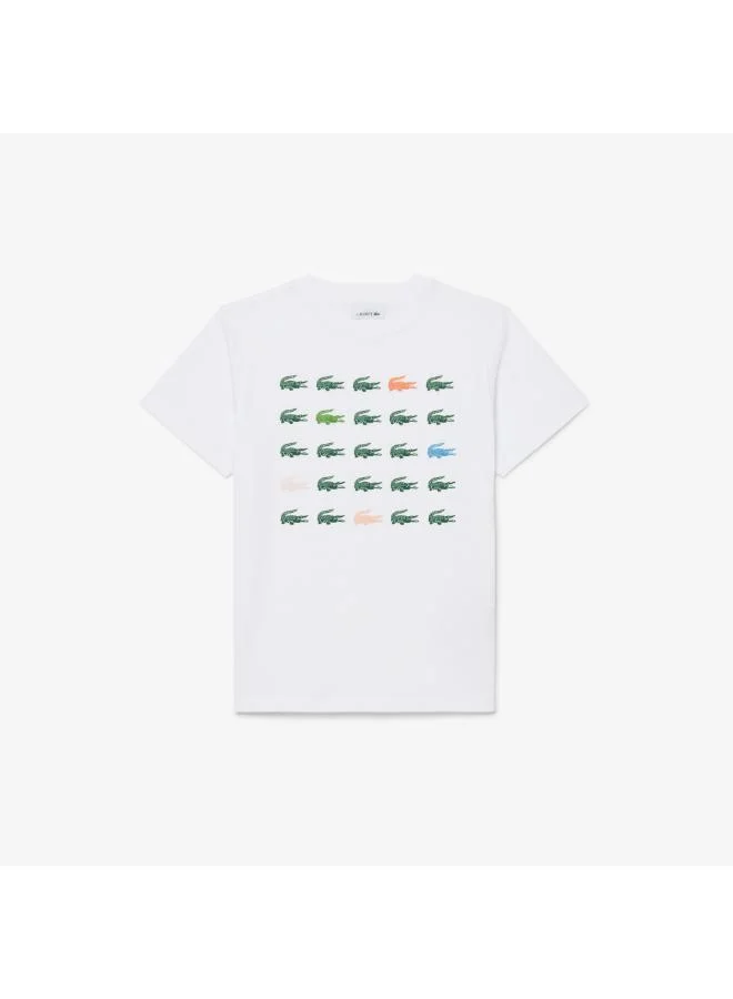 LACOSTE Youth Graphic Crew Neck T-Shirt