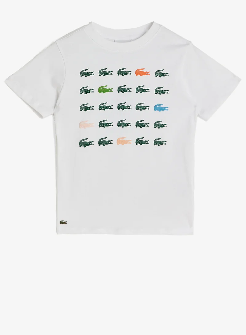 LACOSTE Youth Graphic Crew Neck T-Shirt