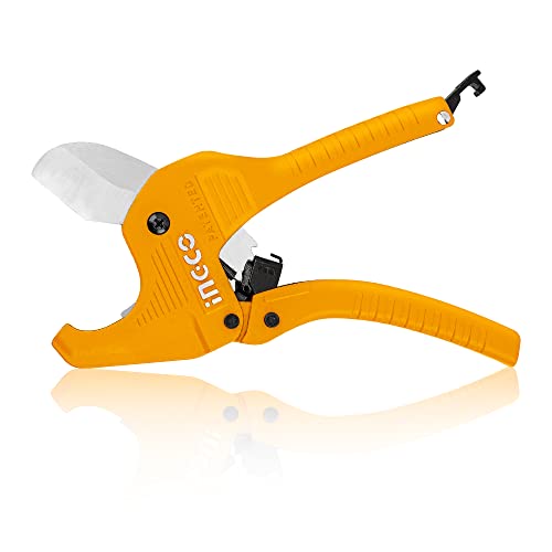 INGCO PVC Pipe cutter Ratchet-type Tube and Pipe Cutter for Cutting O.D. PEX, PVC, and PPR Hoses and Plumbing Pipes up to 5/8"，Uesful for Household, Maintenance, Plumber HPCS05428 - Image 1