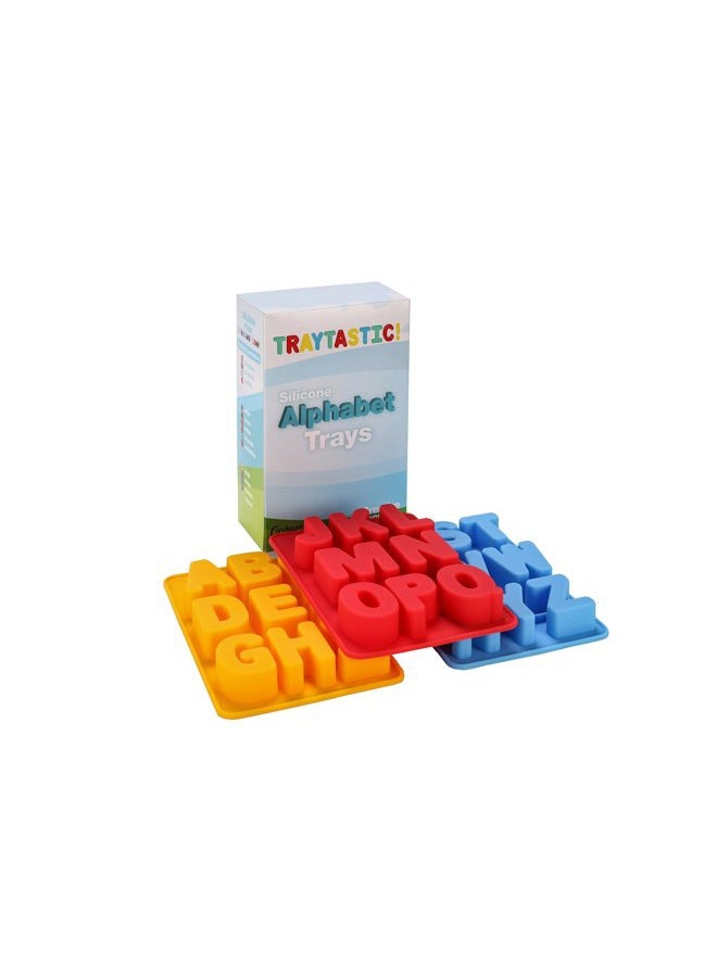 Traytastic! Silicone Letter Mold A-Z Alphabet - Large 1.5" Cavity - Wax Crayons, Resin, Candy, Chocolate, Crafting, Baking, Molding, Melting - Oven & Dishwasher Safe, BPA Free - Image 1
