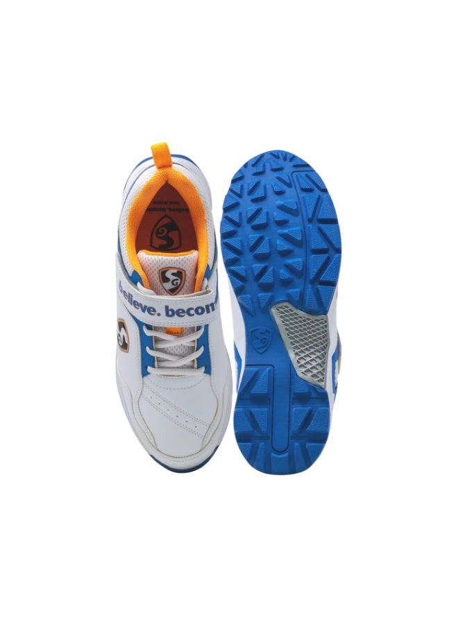 SG Cricket Shoes Century 6.0 Edition White/Royal Blue/Orange Size 7 (UK), Size 41 (Euro) - Image 1