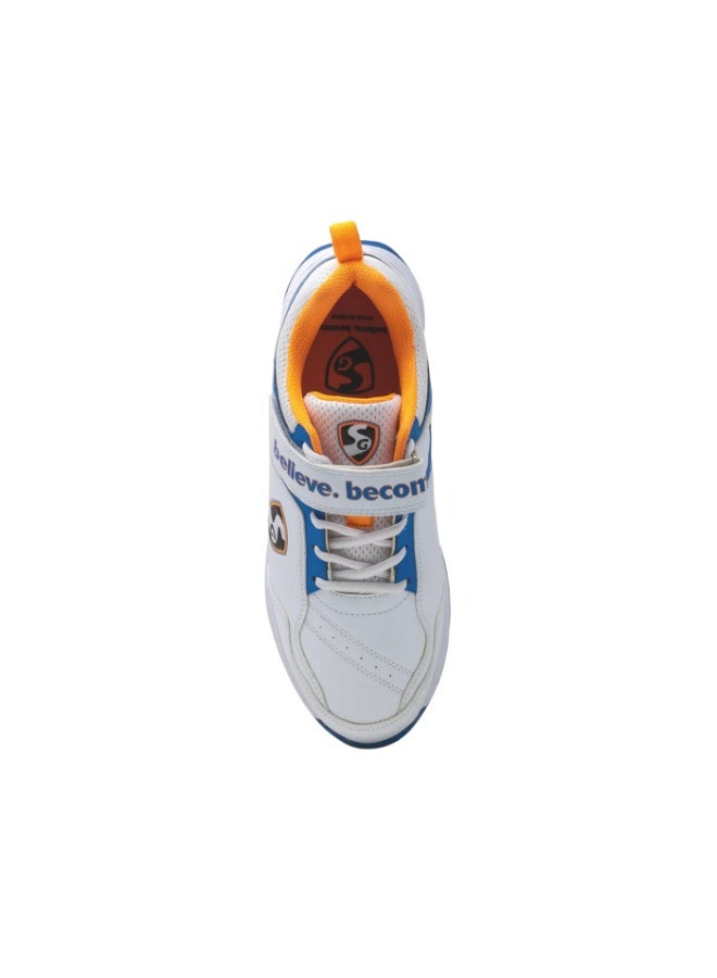SG Cricket Shoes Century 6.0 Edition White/Royal Blue/Orange Size 7 (UK), Size 41 (Euro) - Image 2