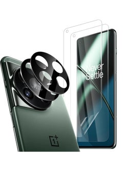 Excefore Compatible for OnePlus 11 5G, 2 Pack TPU Screen Protector + 2 Pack Glass Camera Lens Protector, Anti-Scratch, Bubble-Free, Lifetime Replacement  - Image 1