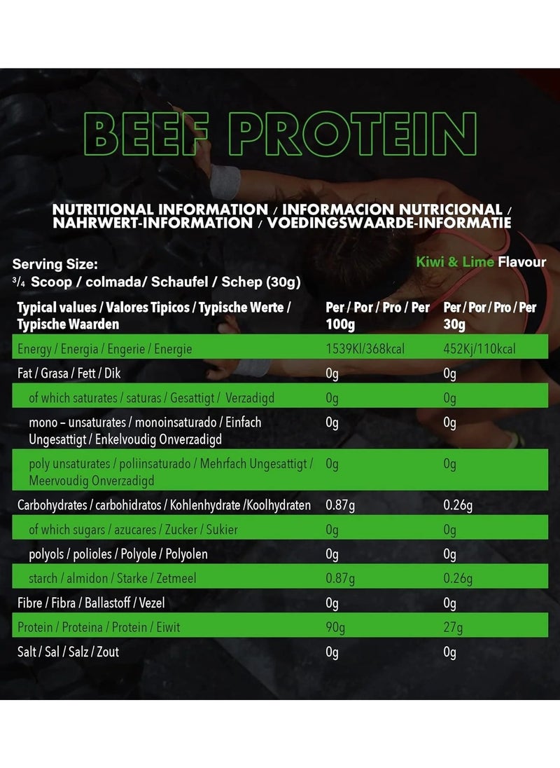 NXT Nutrition - Beef Protein Isolate - Kiwi Lime - (1.8kg) - Image 1