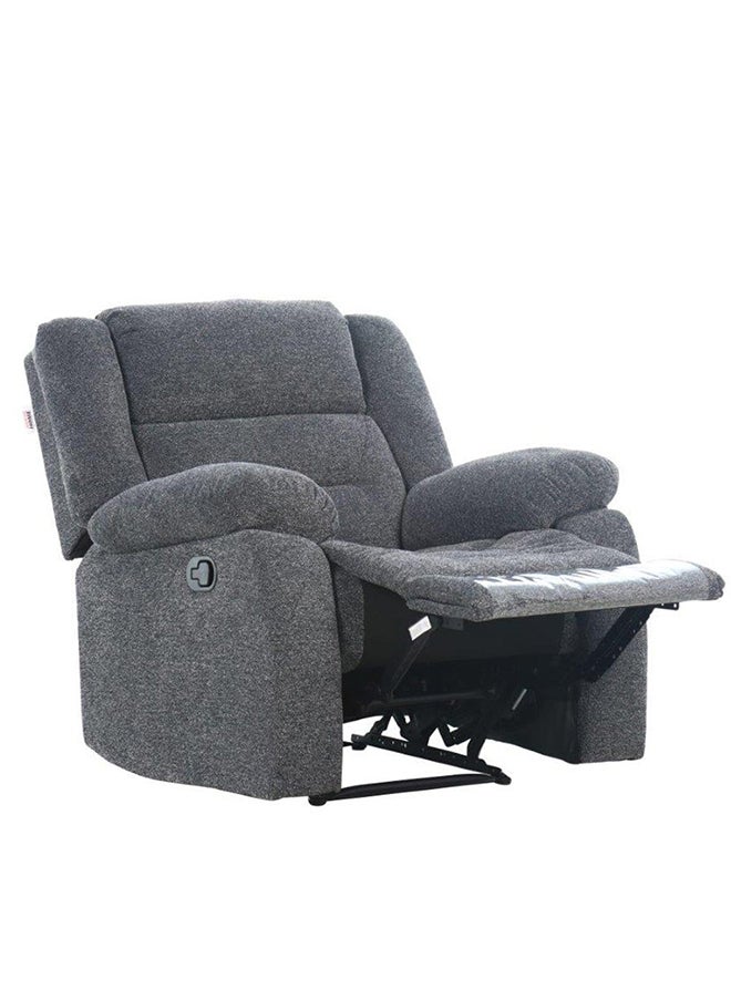 DANUBE HOME Allende 1 Seater Fabric Motion Recliner Modern Design One Seat Relaxing Chair Living Room Furniture 94x90x101cm Grey  - Image 3