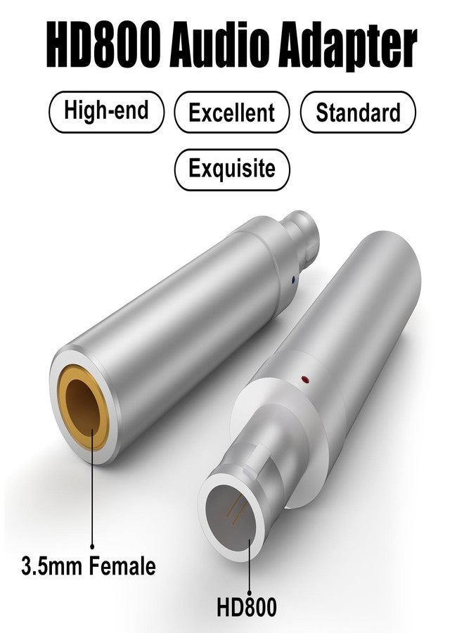 okcsc HD800 Male to 3.5mm Headphone Adapter for SENNHEISER HD800 HD800S HD820 Dharma D1000 HD600 HD650 HD660S Durable High Purity Exquisite Craft High End Audio Conversion 3.5MM Female 1 Pair Silver - Image 3