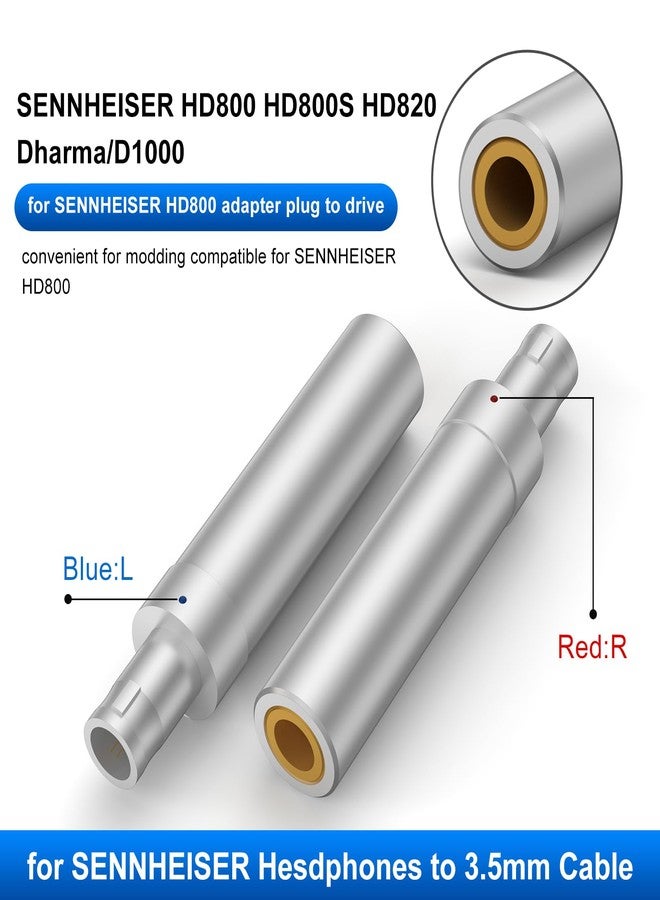 okcsc HD800 Male to 3.5mm Headphone Adapter for SENNHEISER HD800 HD800S HD820 Dharma D1000 HD600 HD650 HD660S Durable High Purity Exquisite Craft High End Audio Conversion 3.5MM Female 1 Pair Silver - Image 5