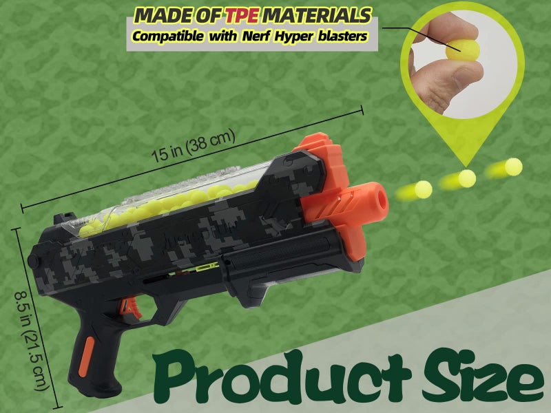 YTSWELE Blaster Gun with Protective Goggles with Spring-Piston and 100 Rounds for Up to 110 FPS Compatible with Nerf Hyper Rounds Darts, Easy Reload, Holds Up to 50 Rounds (Camo) - Image 3