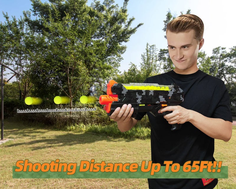 YTSWELE Blaster Gun with Protective Goggles with Spring-Piston and 100 Rounds for Up to 110 FPS Compatible with Nerf Hyper Rounds Darts, Easy Reload, Holds Up to 50 Rounds (Camo) - Image 5