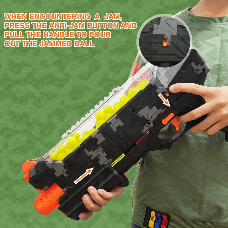 YTSWELE Blaster Gun with Protective Goggles with Spring-Piston and 100 Rounds for Up to 110 FPS Compatible with Nerf Hyper Rounds Darts, Easy Reload, Holds Up to 50 Rounds (Camo) - Image 4