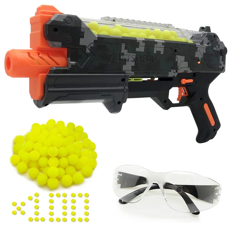 YTSWELE Blaster Gun with Protective Goggles with Spring-Piston and 100 Rounds for Up to 110 FPS Compatible with Nerf Hyper Rounds Darts, Easy Reload, Holds Up to 50 Rounds (Camo) - Image 1