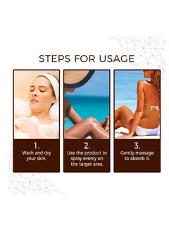 Excefore 3 Pack Soft Brown Self-Tanning Spray, Intensive Tanning Spray, Tanning Accelerator Spray, Suitable for Sun Loungers and Outdoor Sun  - Image 5