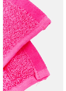 Cotton home Textured Face Towel, Fuschia Pink  - Image 3