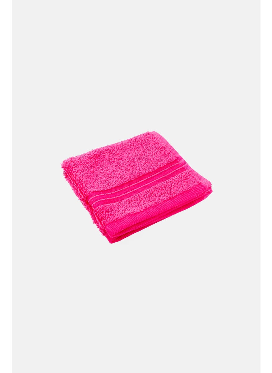 Cotton home Textured Face Towel, Fuschia Pink  - Image 2