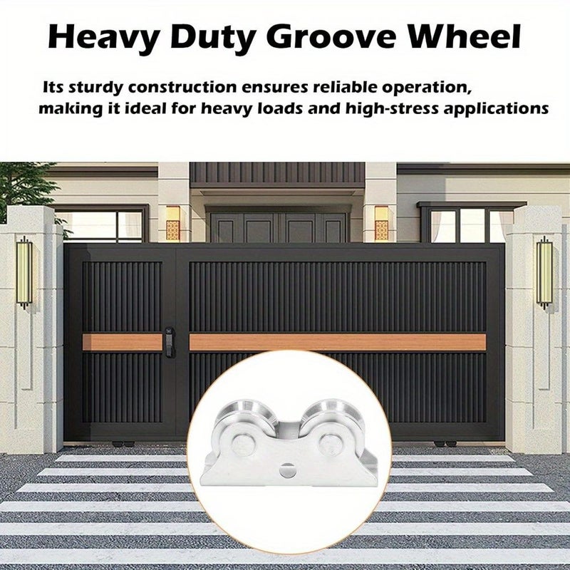 Heavy Duty Rigid V Groove Track Wheel Caster With Bracket 1pc - Image 4