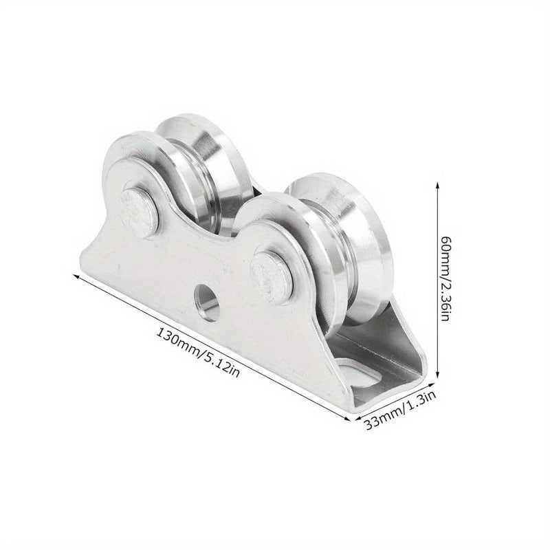 Heavy Duty Rigid V Groove Track Wheel Caster With Bracket 1pc - Image 3