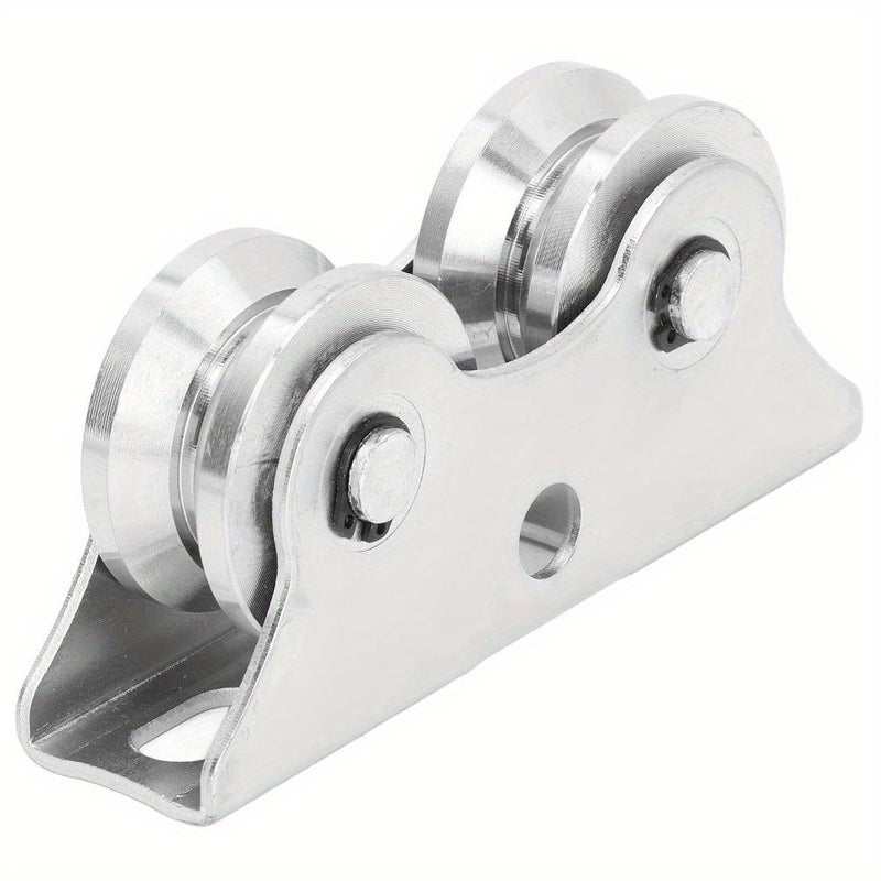 Heavy Duty Rigid V Groove Track Wheel Caster With Bracket 1pc - Image 2