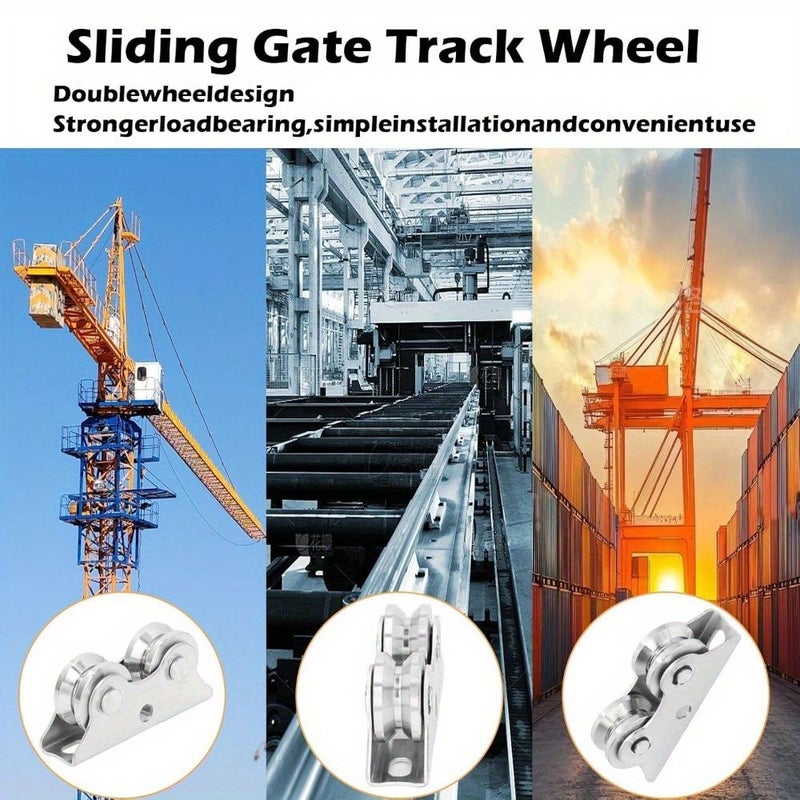 Heavy Duty Rigid V Groove Track Wheel Caster With Bracket 1pc - Image 5