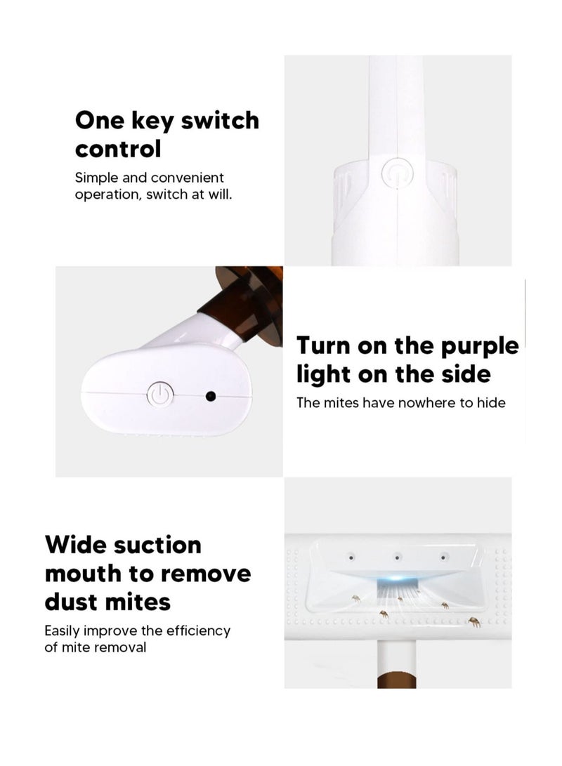 Excefore Mattress Vacuum Cleaner, USB Rechargeable Strong Suction Ergonomic Handle, Cordless Handheld UV Bed Vacuum Cleaner,  Clean Up Bed, Pillows, Cloth Sofas, Carpets and Ther Fabric Surfaces, Pet Hair - Image 4