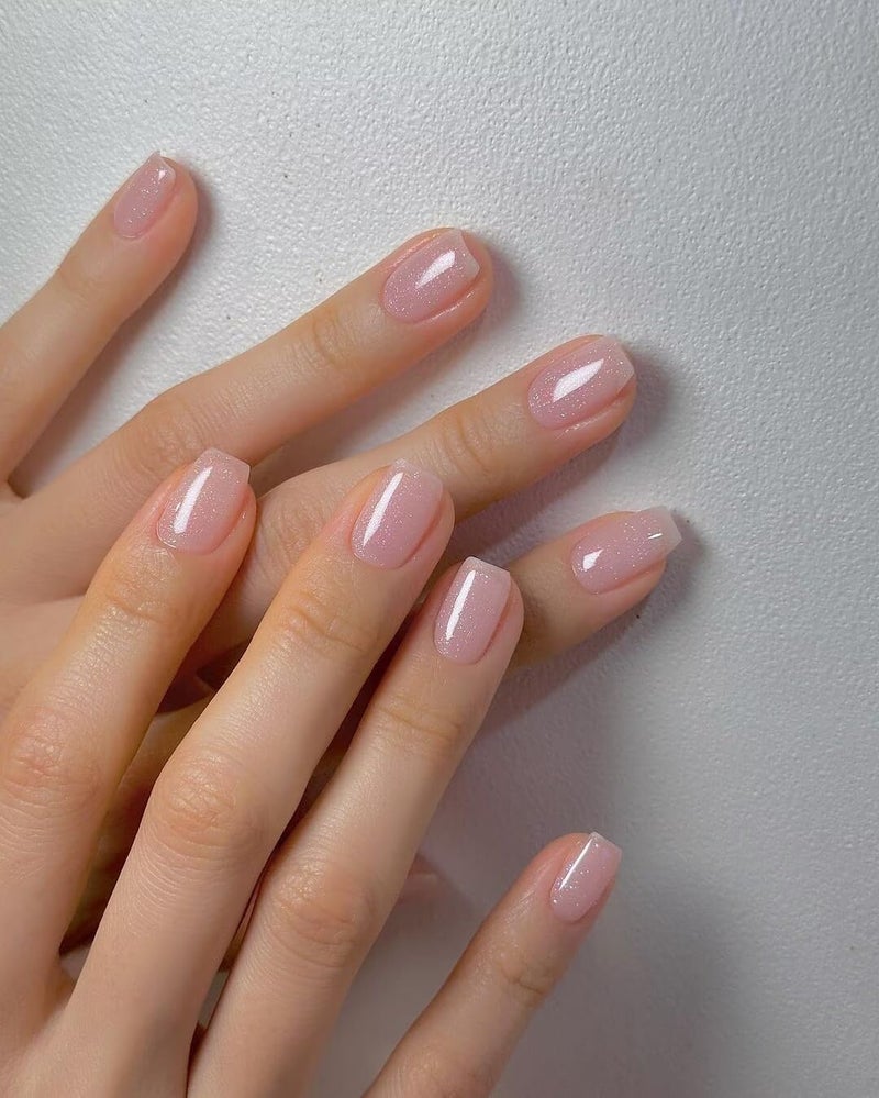 Vishine Gel Polish 15ml Sheer Glitter Pink Gel Polish Jelly Creamy Pink Translucent Gel Nail Polish Neutral Spring Color Soak off LED UV Gel Nail Art Manicure Design Salon at Home - Image 3