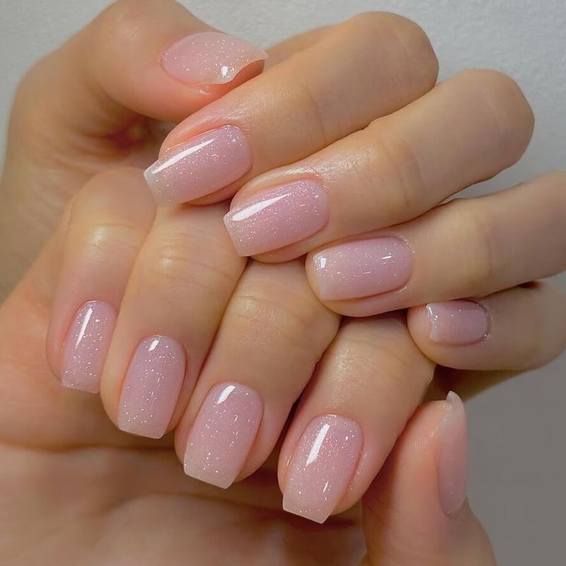 Vishine Gel Polish 15ml Sheer Glitter Pink Gel Polish Jelly Creamy Pink Translucent Gel Nail Polish Neutral Spring Color Soak off LED UV Gel Nail Art Manicure Design Salon at Home - Image 2