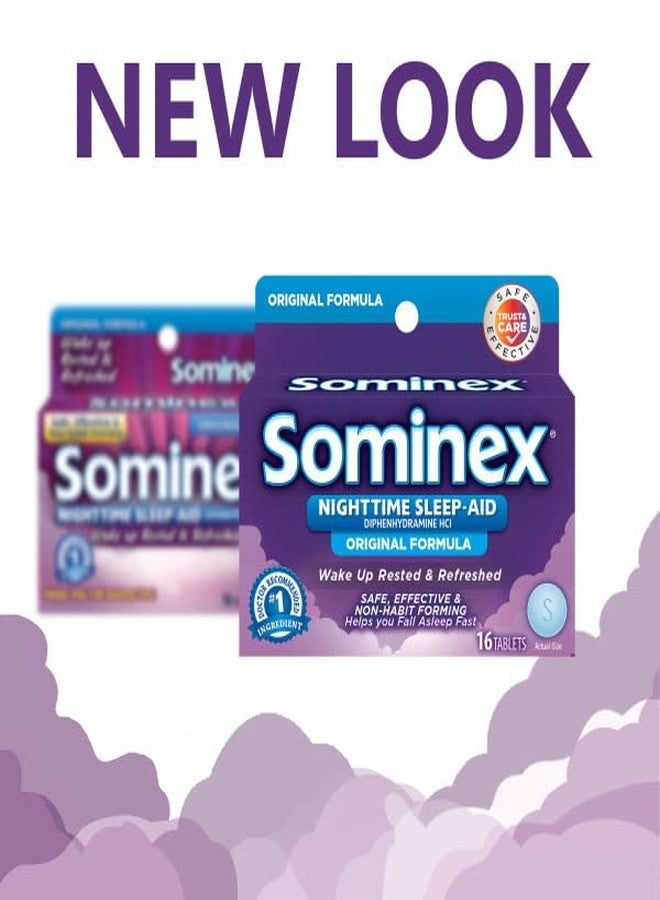 Sominex Original Formula Tablets 16 Tablets (Pack of 2) - Image 3