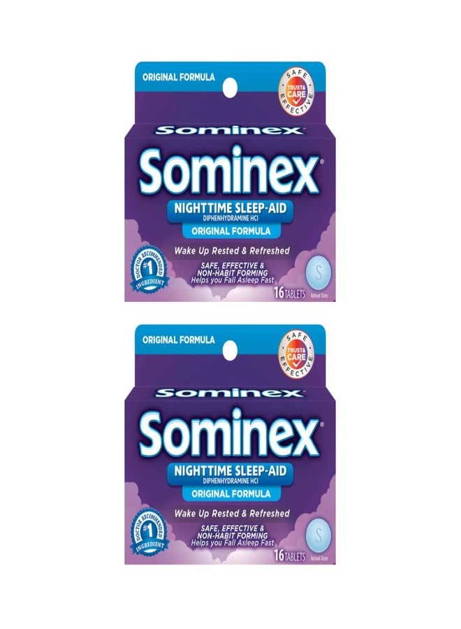 Sominex Original Formula Tablets 16 Tablets (Pack of 2) - Image 1