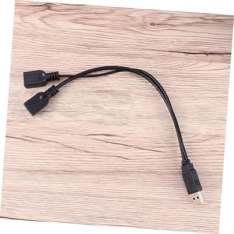 كابل تمديد USB من ذكر إلى أنثى منفذ مزدوج نقل بيانات سريع متوافق مع الهواتف والأجهزة اللوحية - Image 3