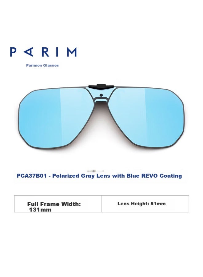 Parim Men's Ultra-light Clip-on Polarized Sungl For Myopia, Flip-up Driving Clip-on Sungl - Image 2