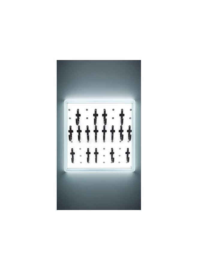 PROMASS promass Pegboard Hooks Kit - 100PK Black J Hook Assortment, Easy Install, Protects Pegboards, Smooth System, Rounded Safety Tips  - Image 5
