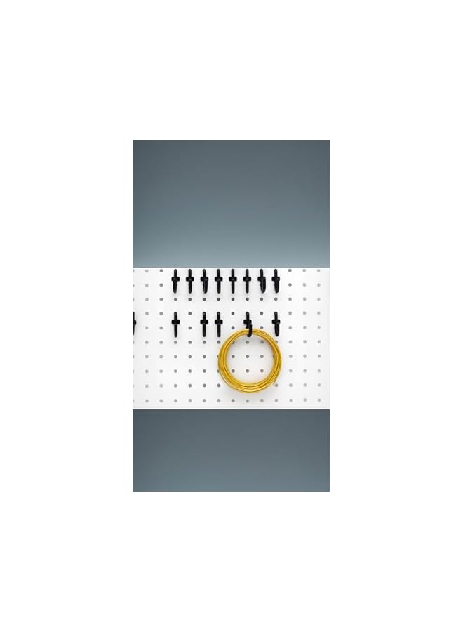 PROMASS promass Pegboard Hooks Kit - 100PK Black J Hook Assortment, Easy Install, Protects Pegboards, Smooth System, Rounded Safety Tips  - Image 3