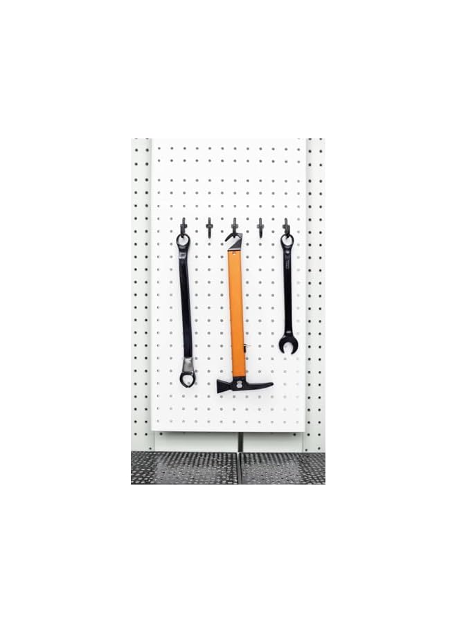 PROMASS promass Pegboard Hooks Kit - 100PK Black J Hook Assortment, Easy Install, Protects Pegboards, Smooth System, Rounded Safety Tips  - Image 4
