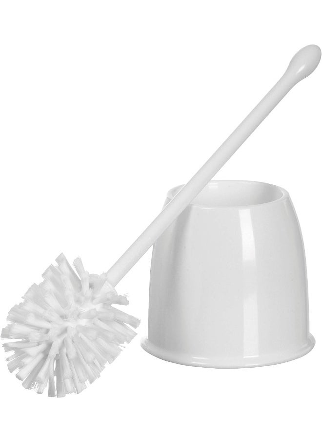 Biella Toilet Bowl Brush With Holder Set  White  - Image 1